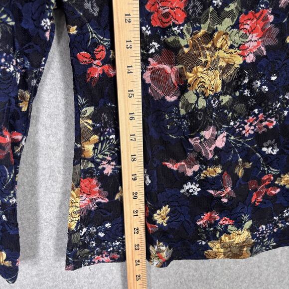 Lace‎ Blouse Medium Pearls Butterflys Gold Crochet Maximalist Victorian Coquette - Picture 8 of 14